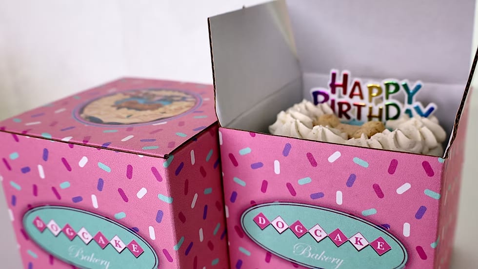 Dog Cakes | Dog Birthday Cakes | 4 Inch Drip Cake